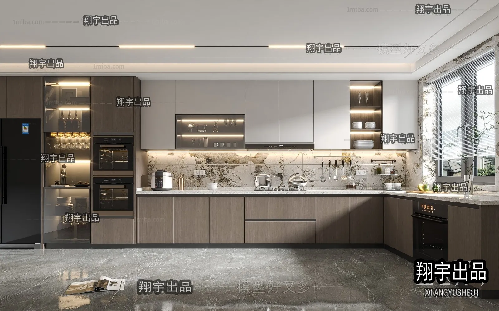 Kitchen 3D Interior Scene - 3D Models - 124