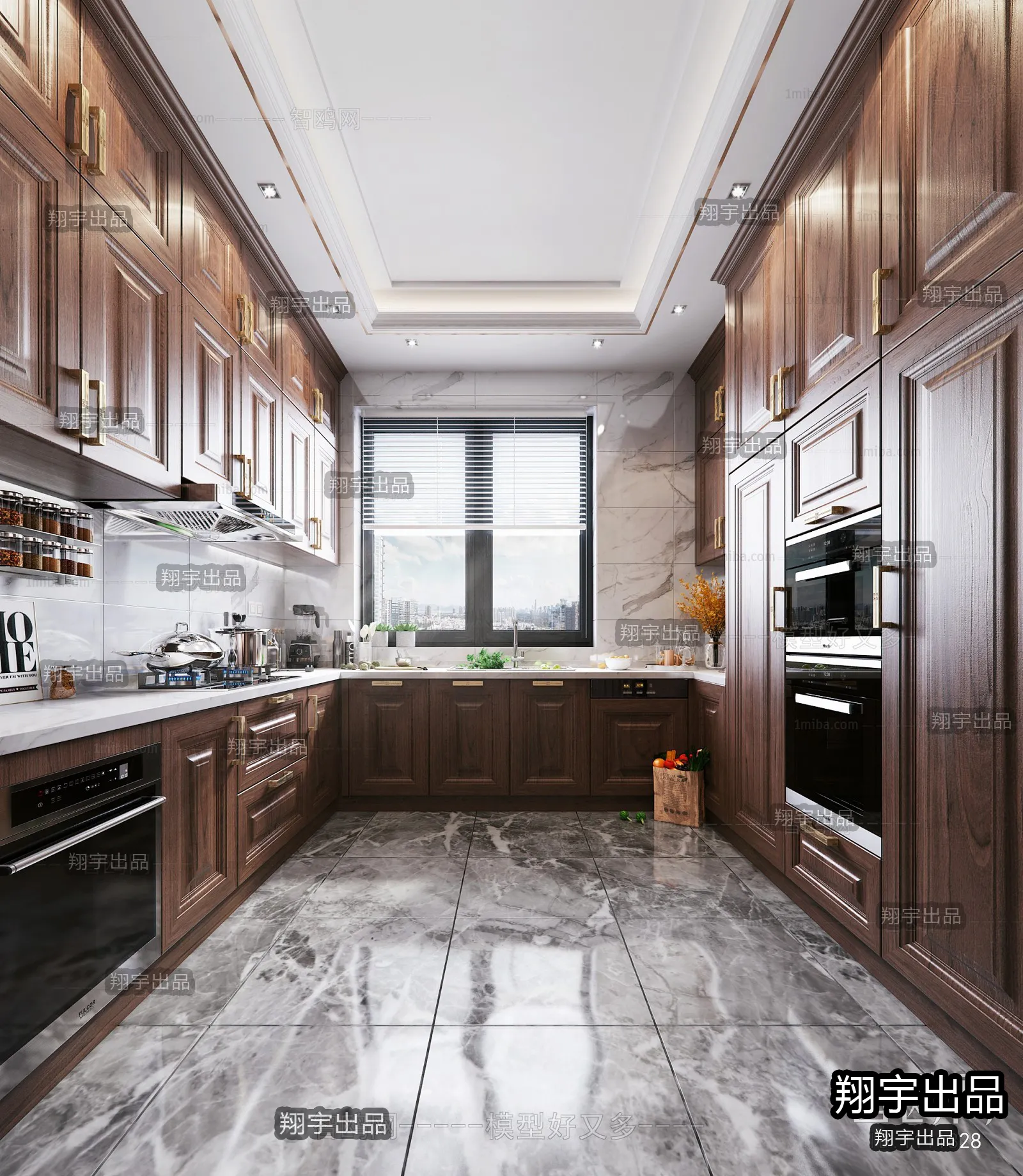 Kitchen 3D Interior Scene - 3D Models - 125