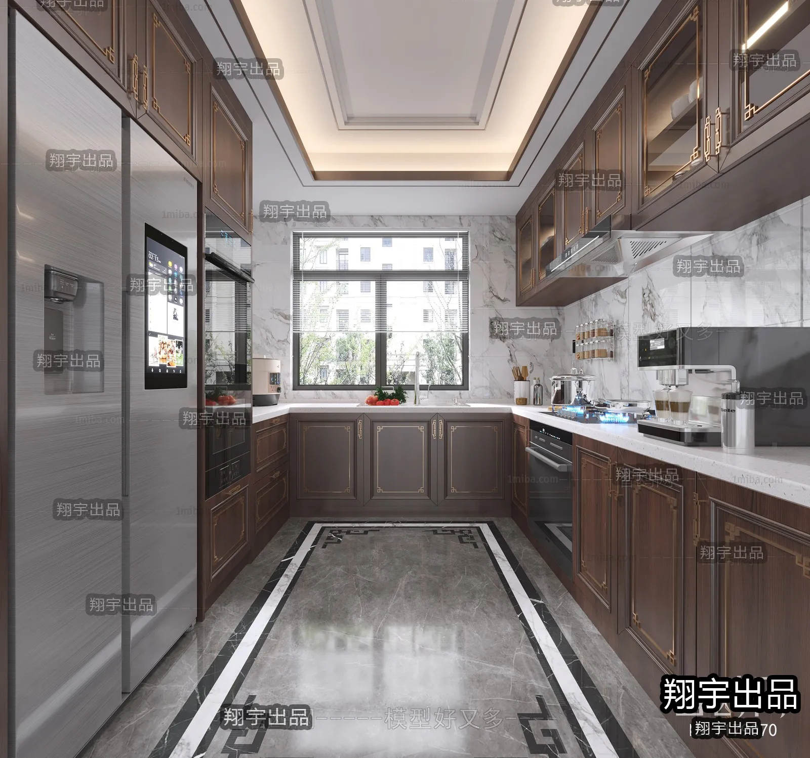 Kitchen 3D Interior Scene - 3D Models - 126
