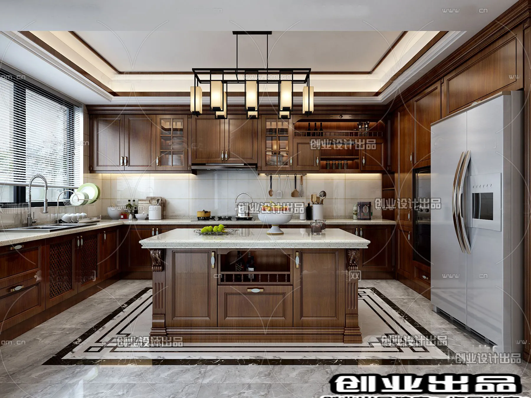 Kitchen 3D Interior Scene - 3D Models - 127