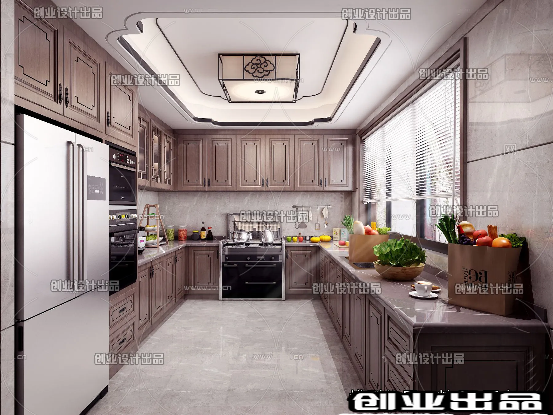 Kitchen 3D Interior Scene - 3D Models - 138