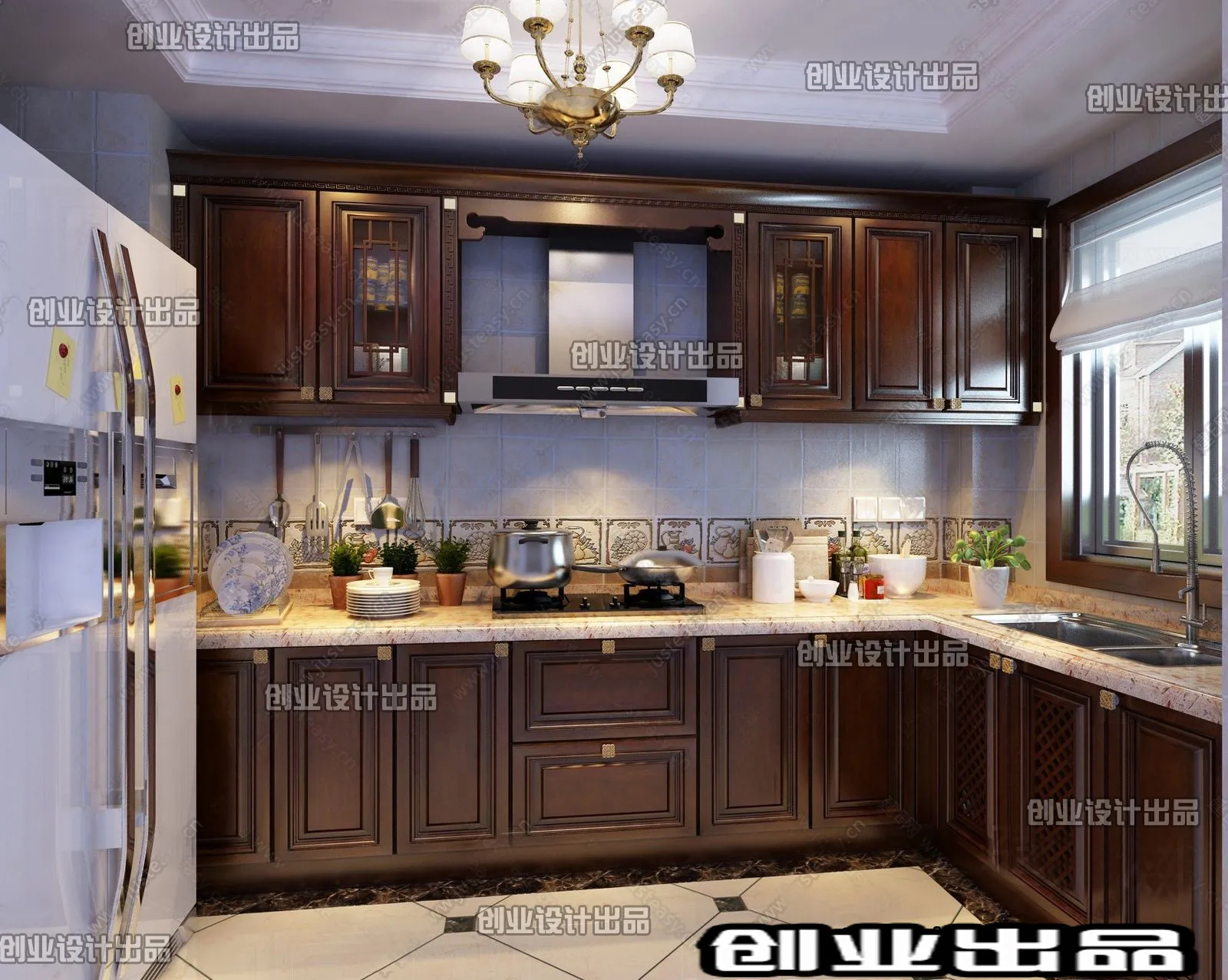 Kitchen 3D Interior Scene - 3D Models - 139