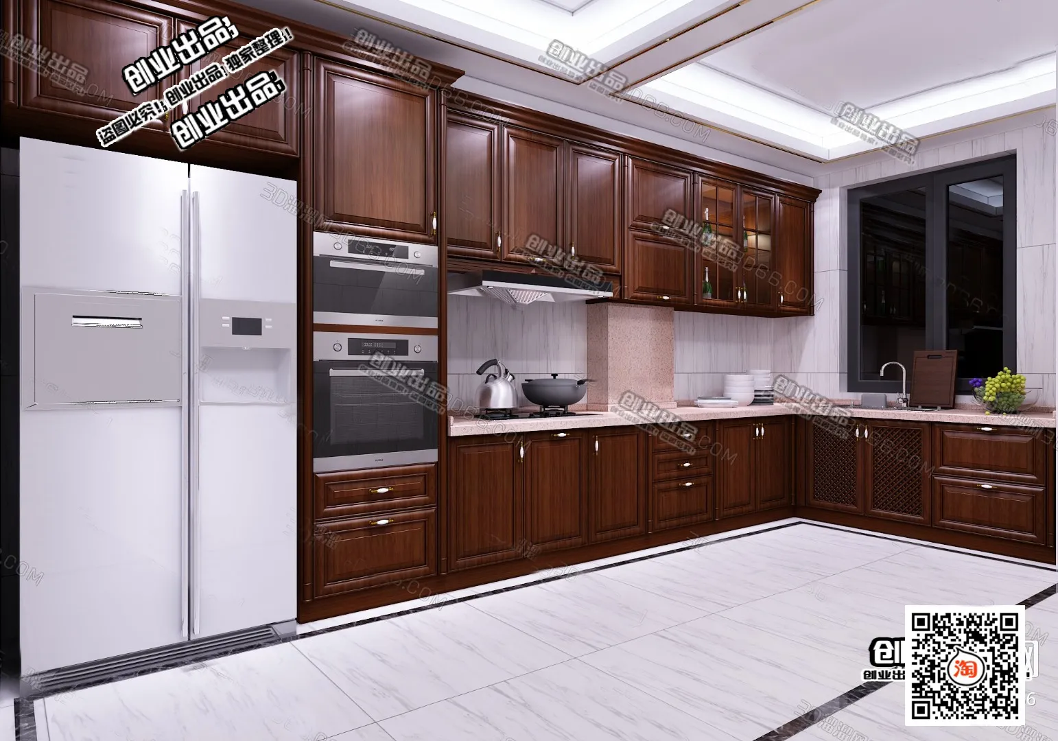 Kitchen 3D Interior Scene - 3D Models - 141