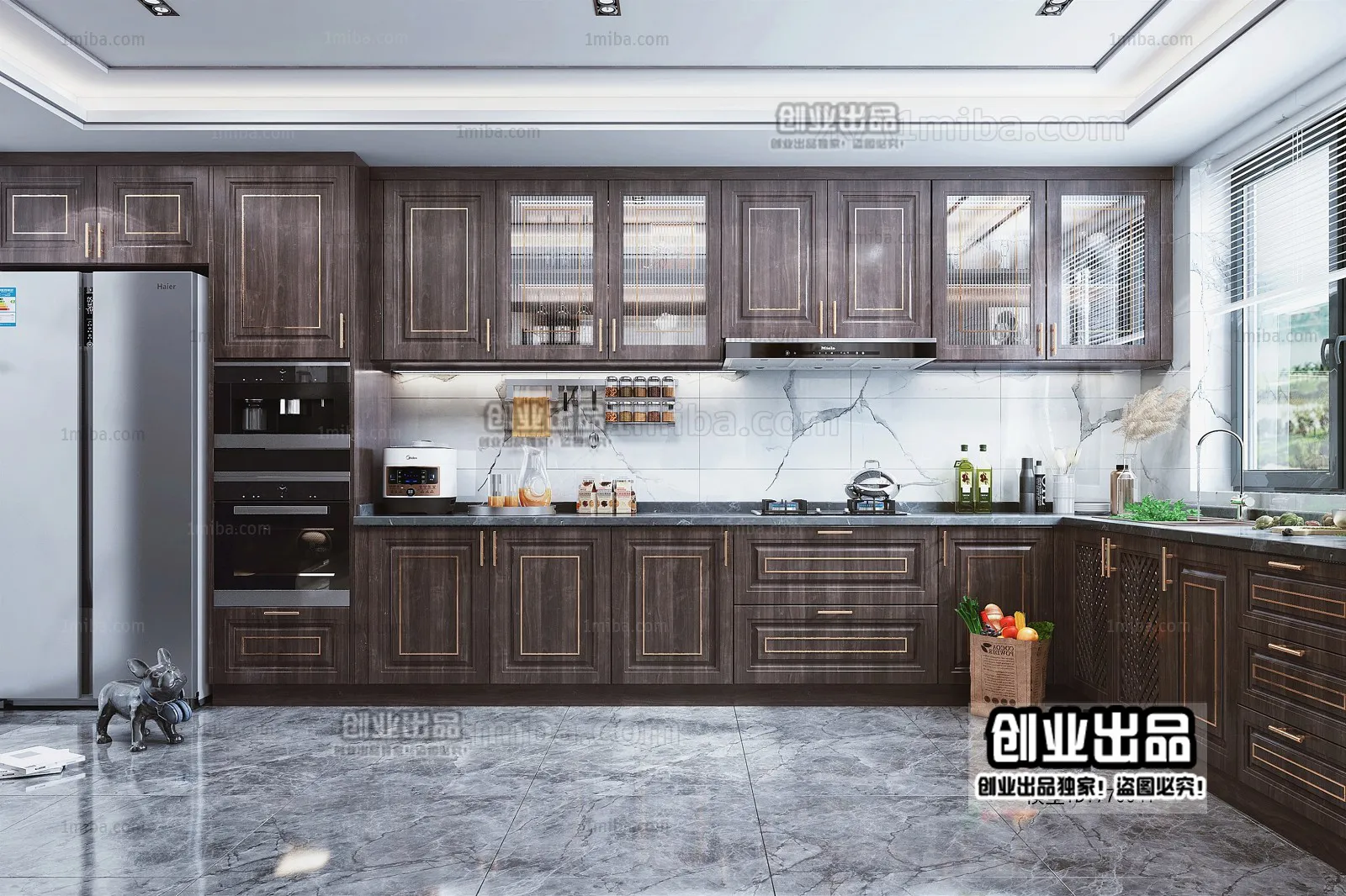 Kitchen 3D Interior Scene - 3D Models - 144