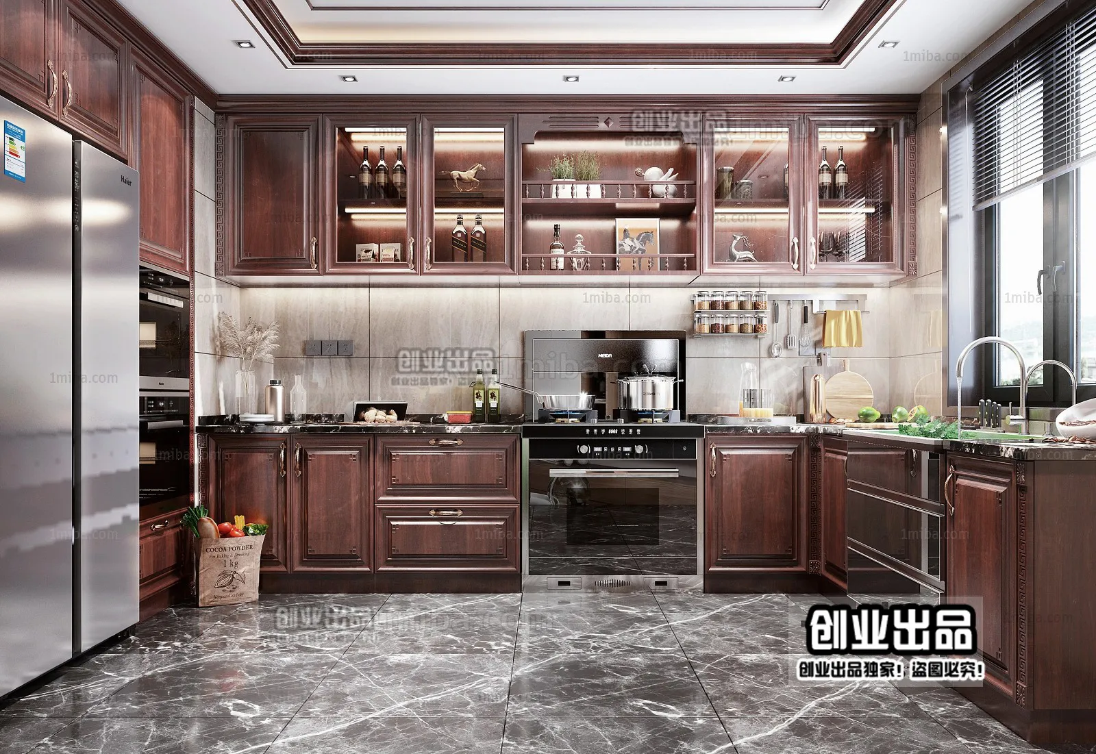 Kitchen 3D Interior Scene - 3D Models - 145