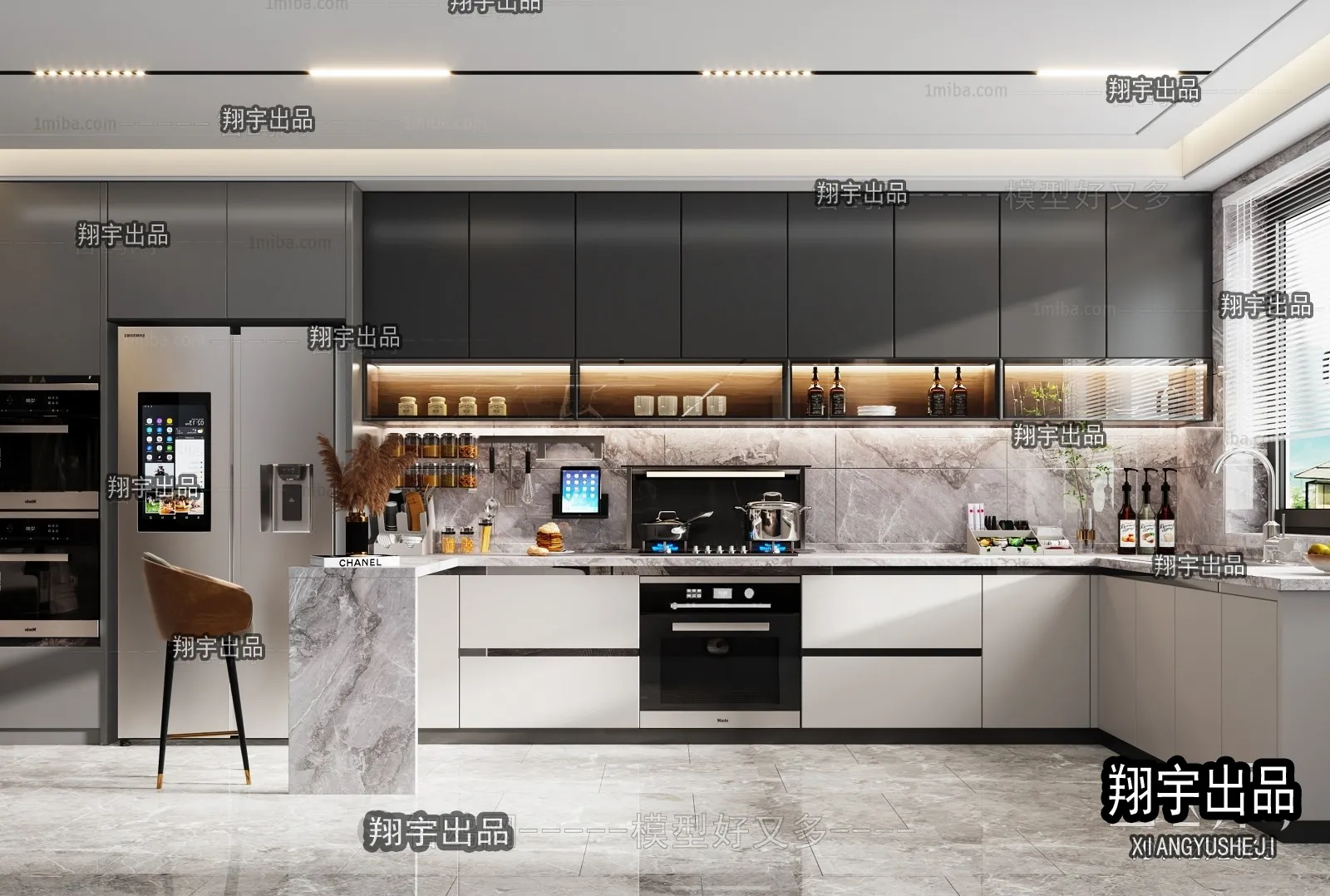 Kitchen 3D Interior Scene - 3D Models - 146