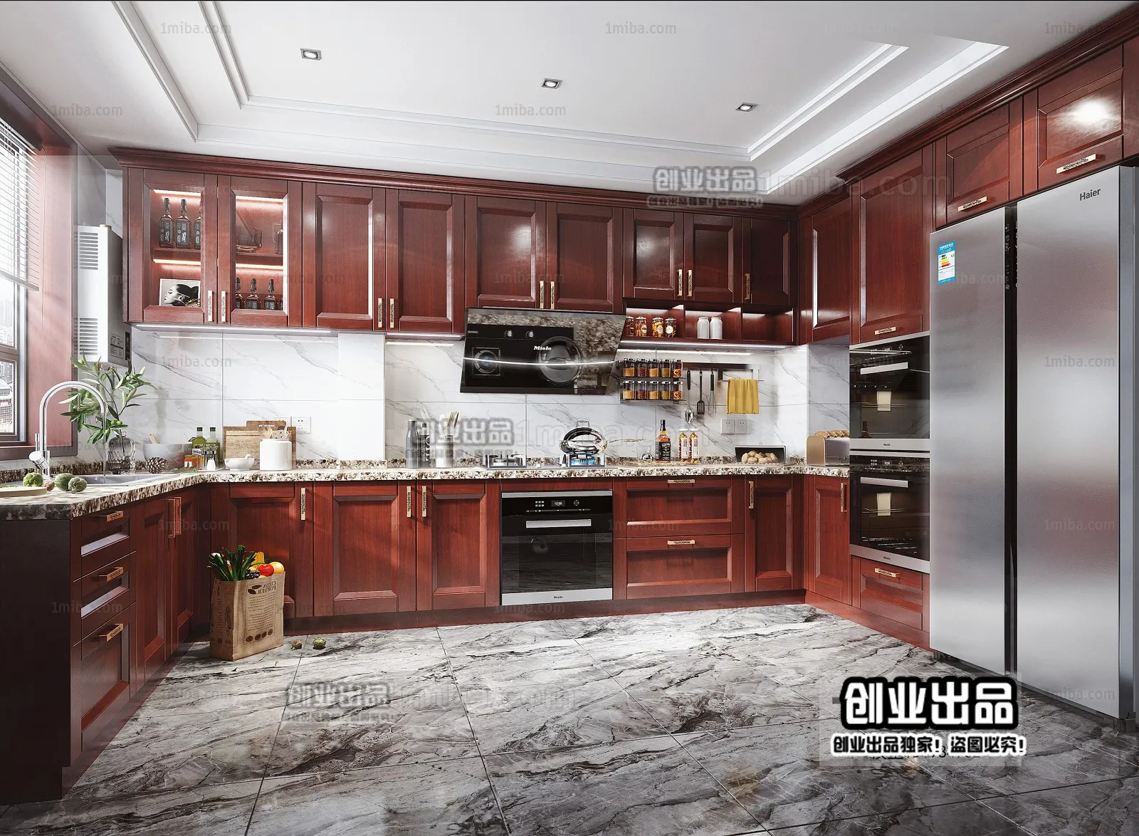 Kitchen 3D Interior Scene - 3D Models - 147