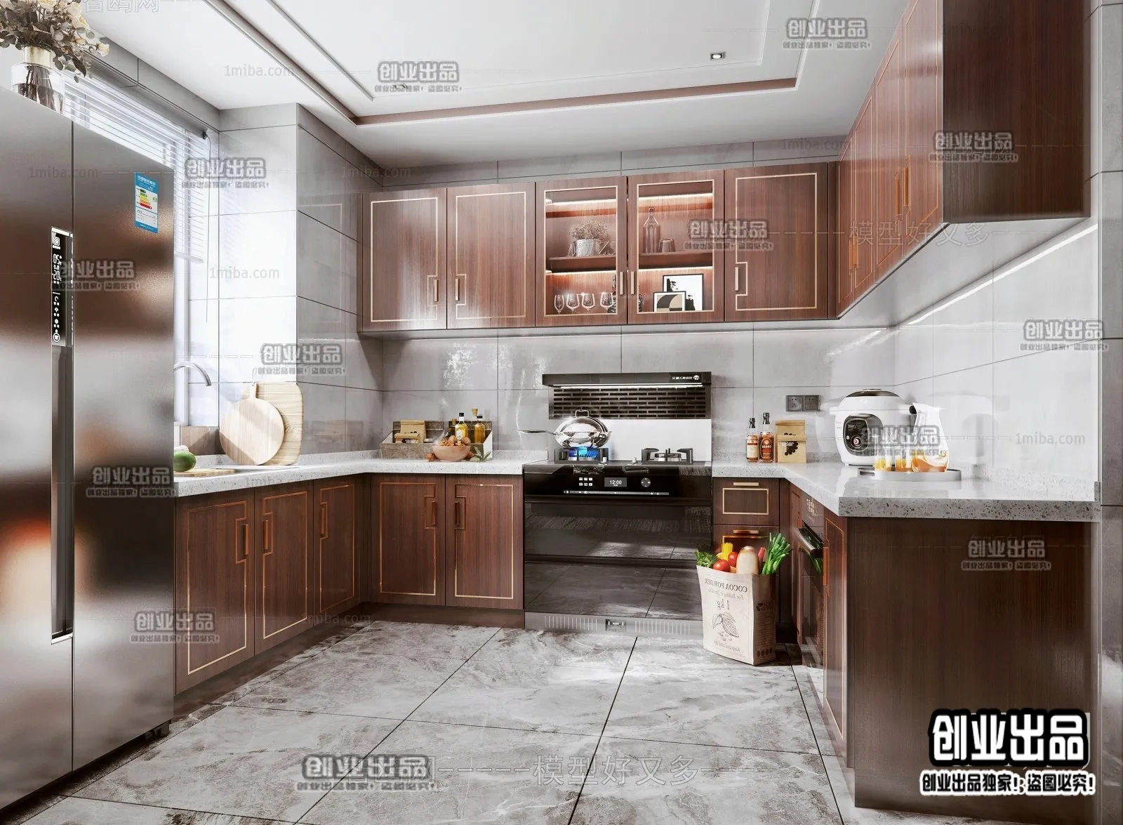 Kitchen 3D Interior Scene - 3D Models - 148