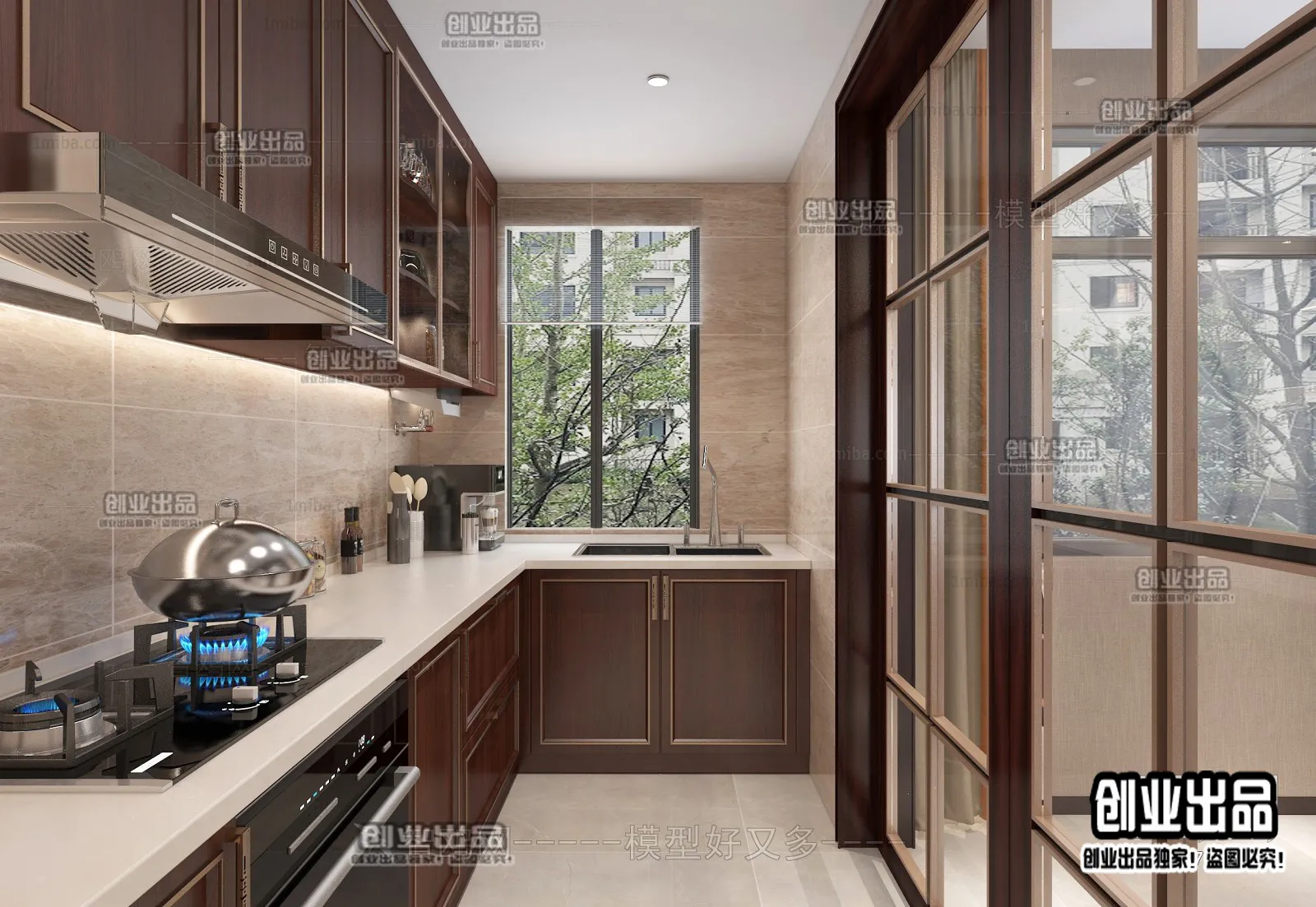 Kitchen 3D Interior Scene - 3D Models - 150