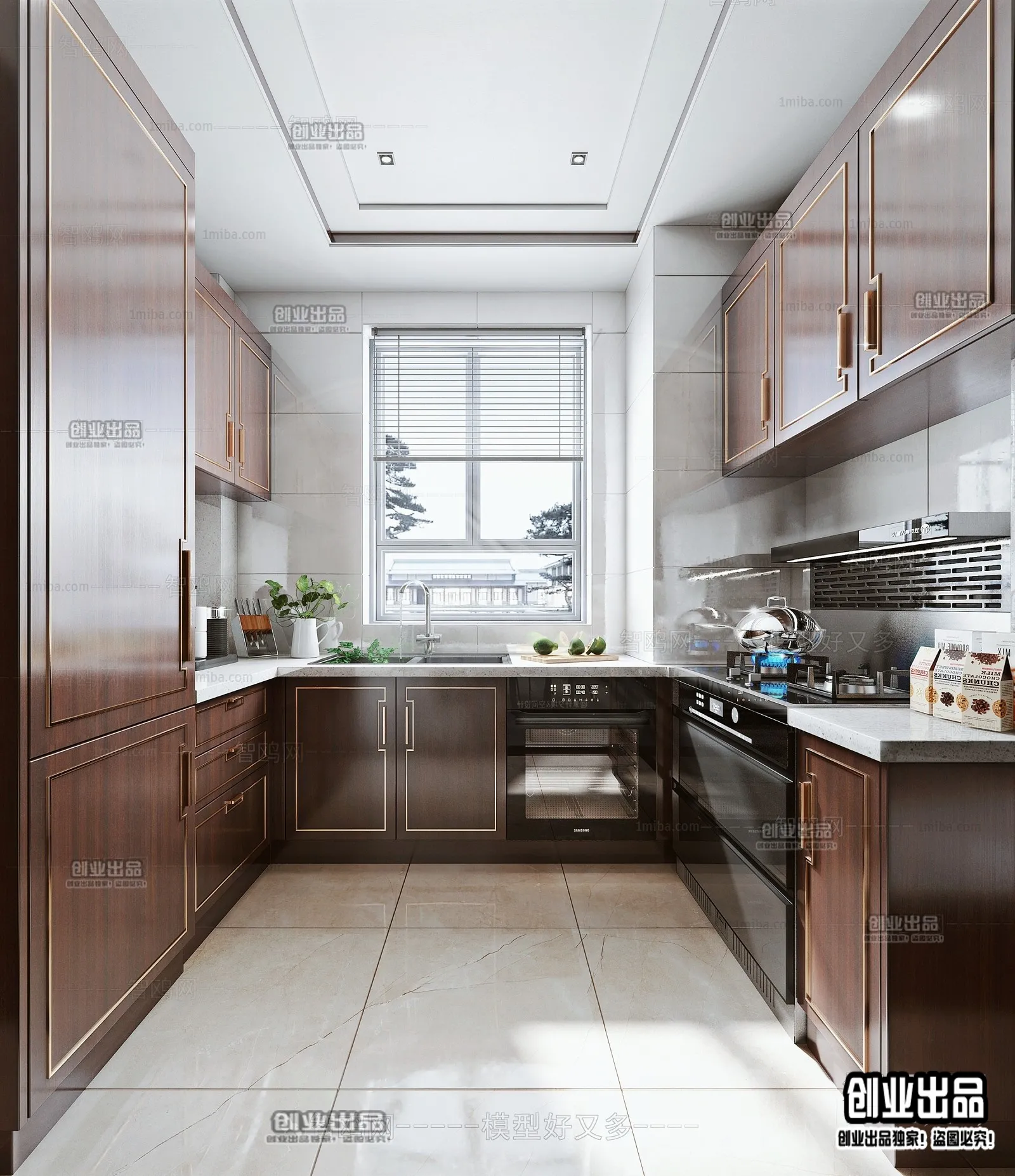 Kitchen 3D Interior Scene - 3D Models - 151