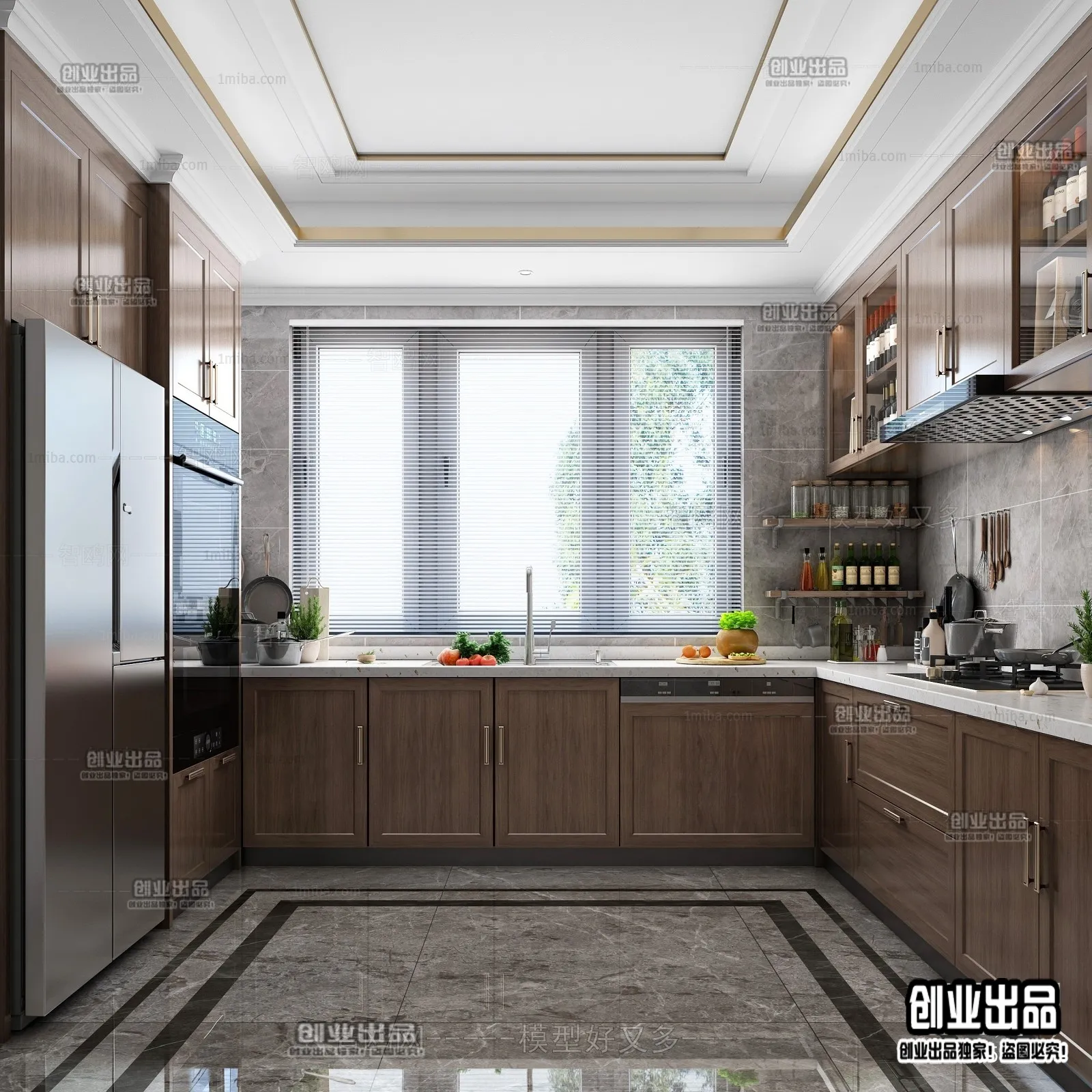 Kitchen 3D Interior Scene - 3D Models - 152