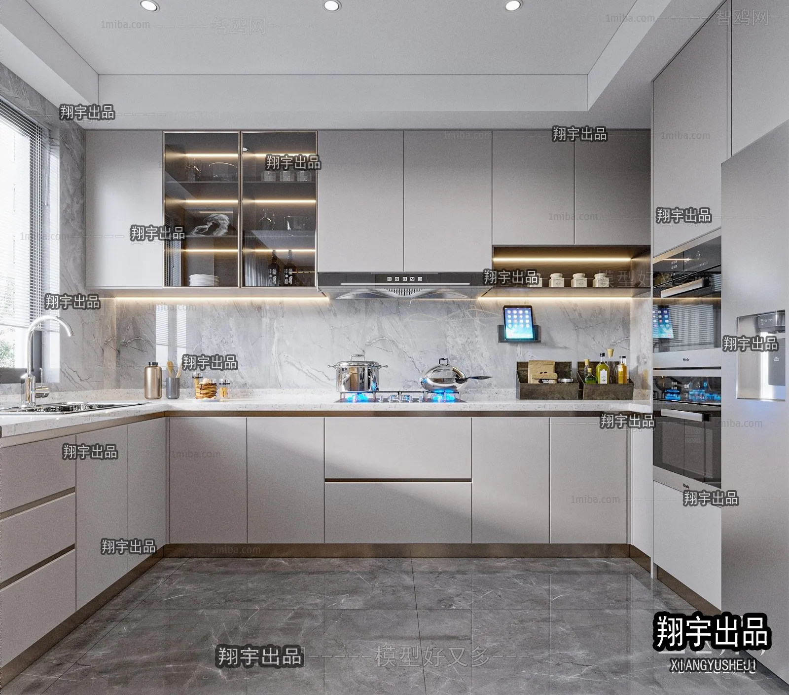 Kitchen 3D Interior Scene - 3D Models - 154