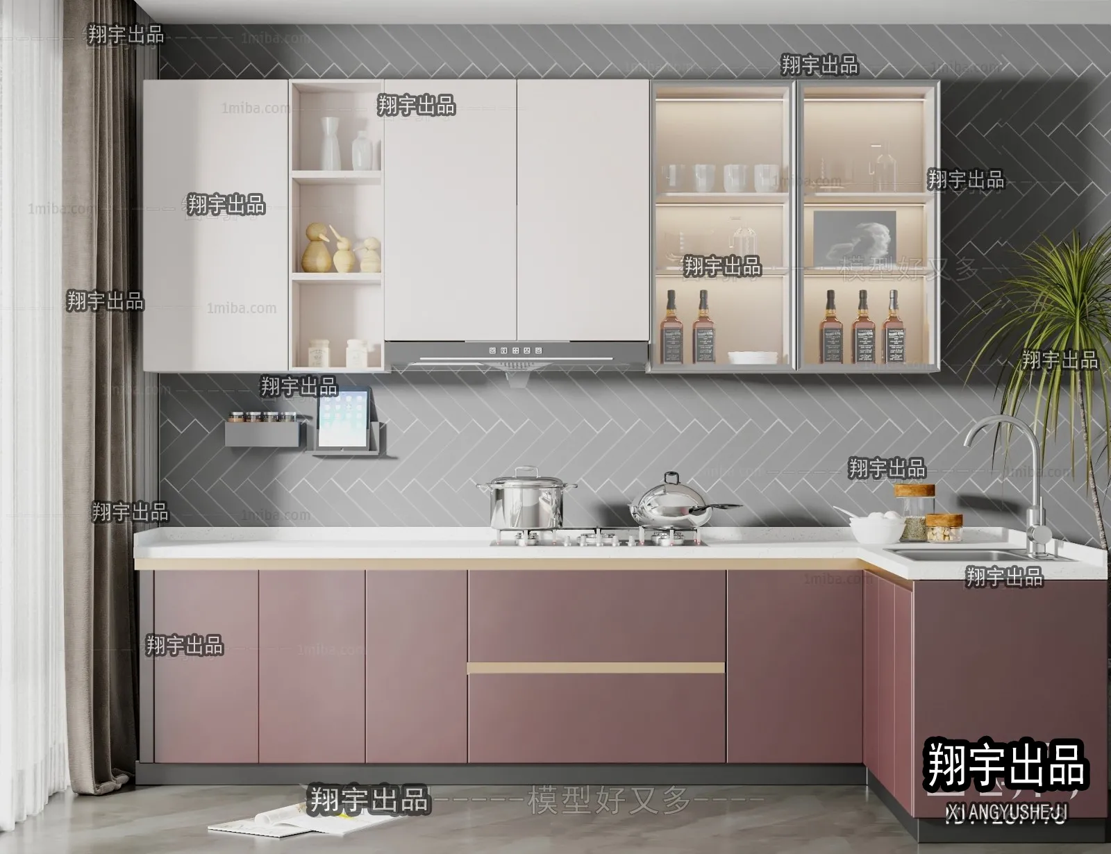 Kitchen 3D Interior Scene - 3D Models - 155