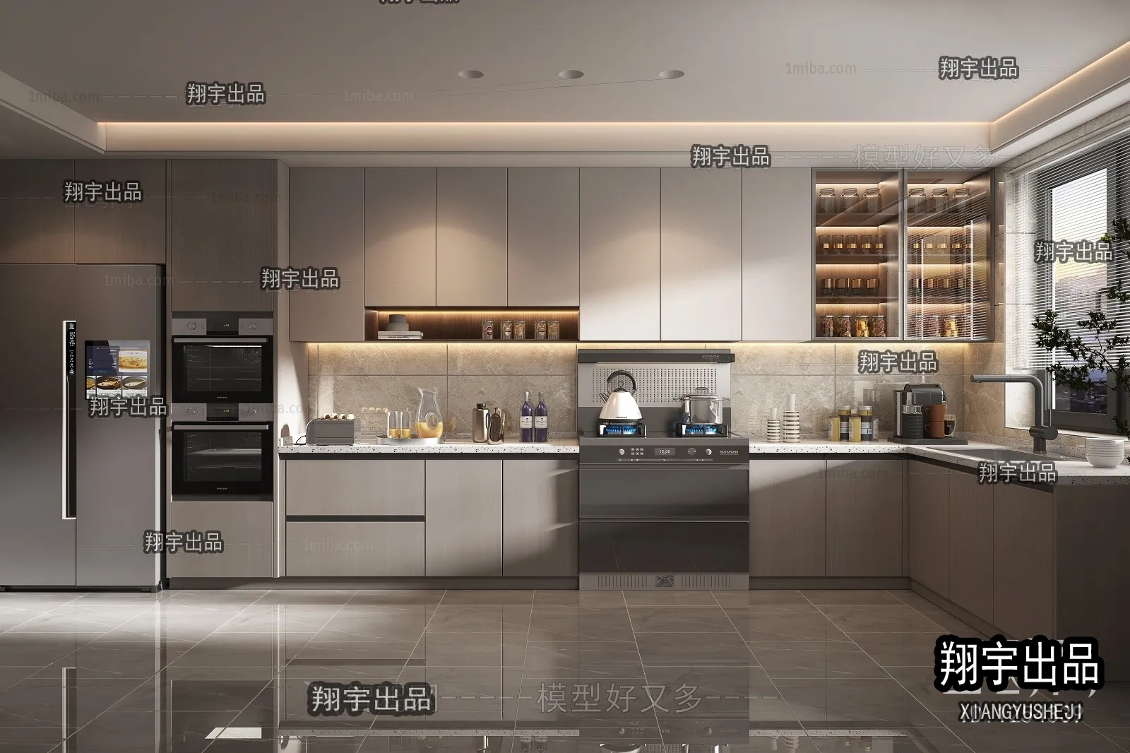 Kitchen 3D Interior Scene - 3D Models - 156