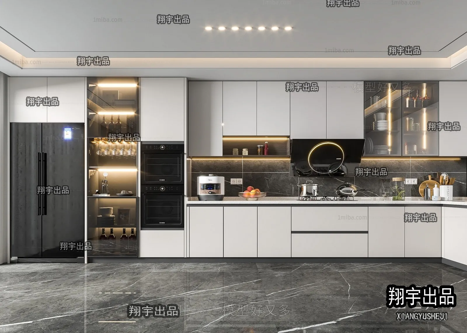 Kitchen 3D Interior Scene - 3D Models - 157