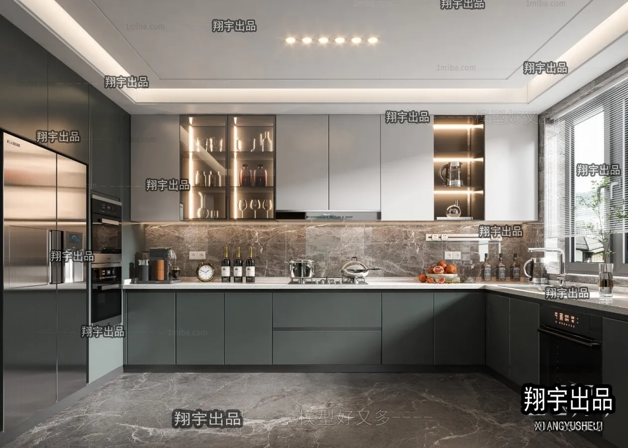 Kitchen 3D Interior Scene - 3D Models - 160