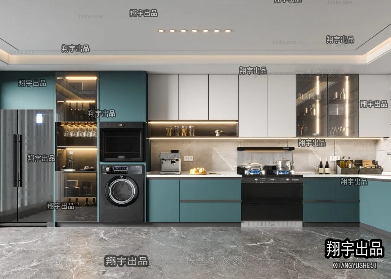 Kitchen 3D Interior Scene - 3D Models - 162