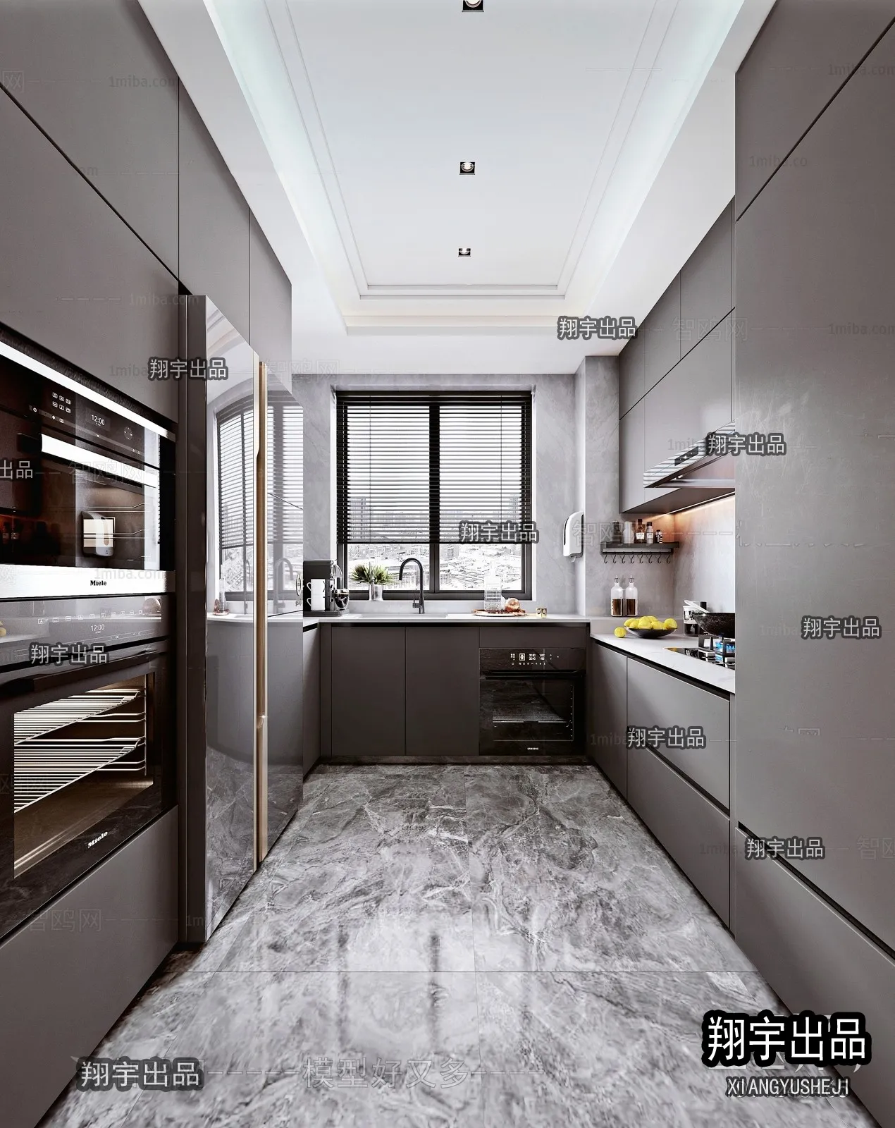 Kitchen 3D Interior Scene - 3D Models - 163