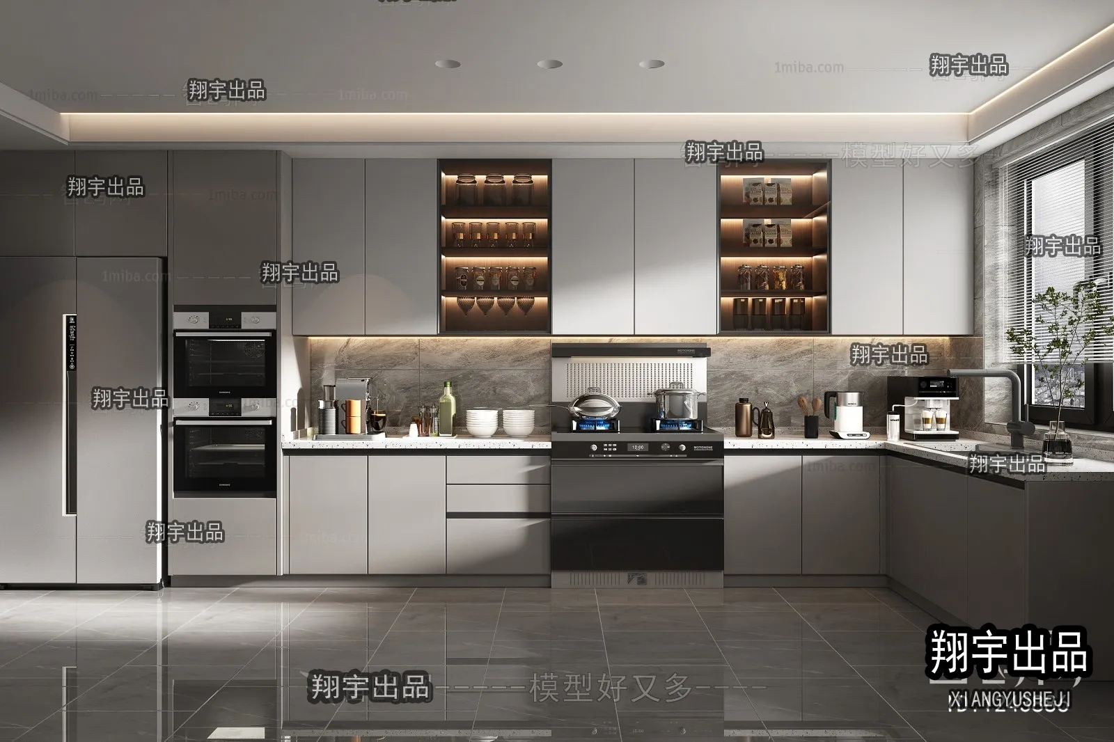 Kitchen 3D Interior Scene - 3D Models - 165