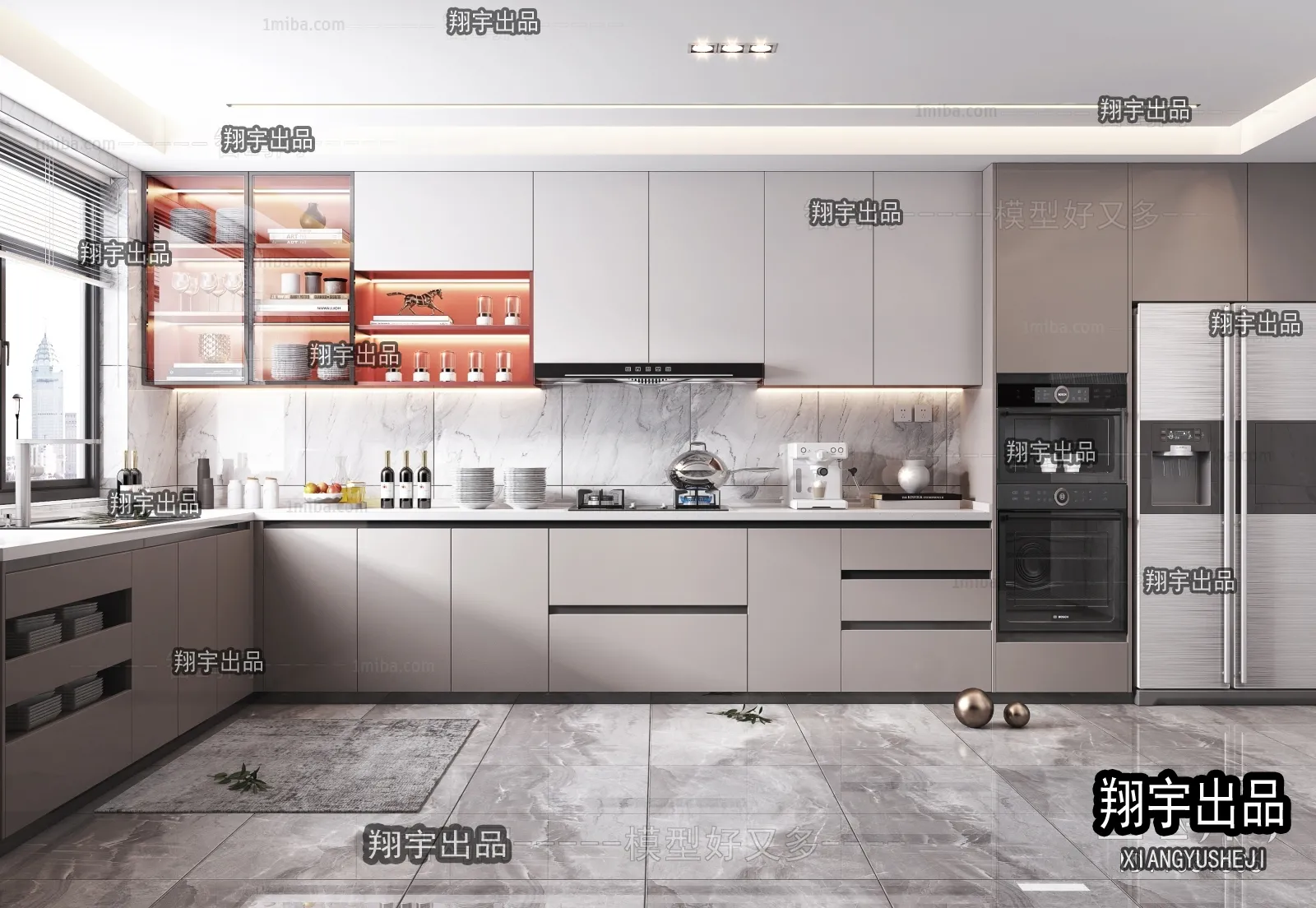 Kitchen 3D Interior Scene - 3D Models - 167