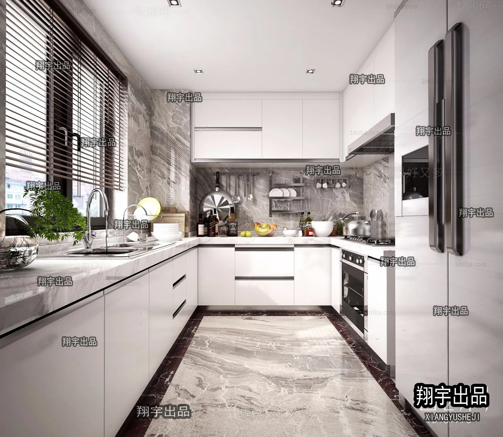Kitchen 3D Interior Scene - 3D Models - 169