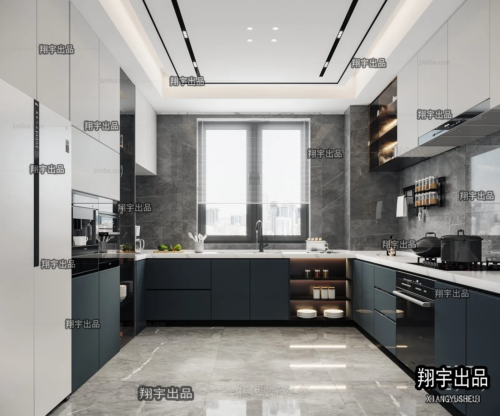 Kitchen 3D Interior Scene - 3D Models - 170