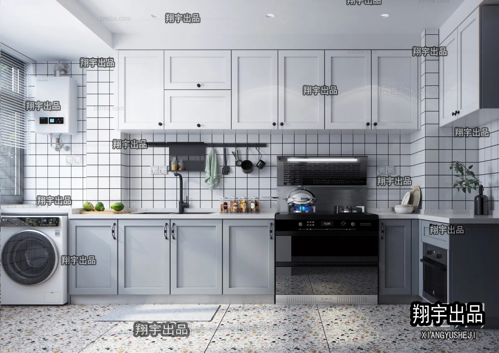 Kitchen 3D Interior Scene - 3D Models - 171