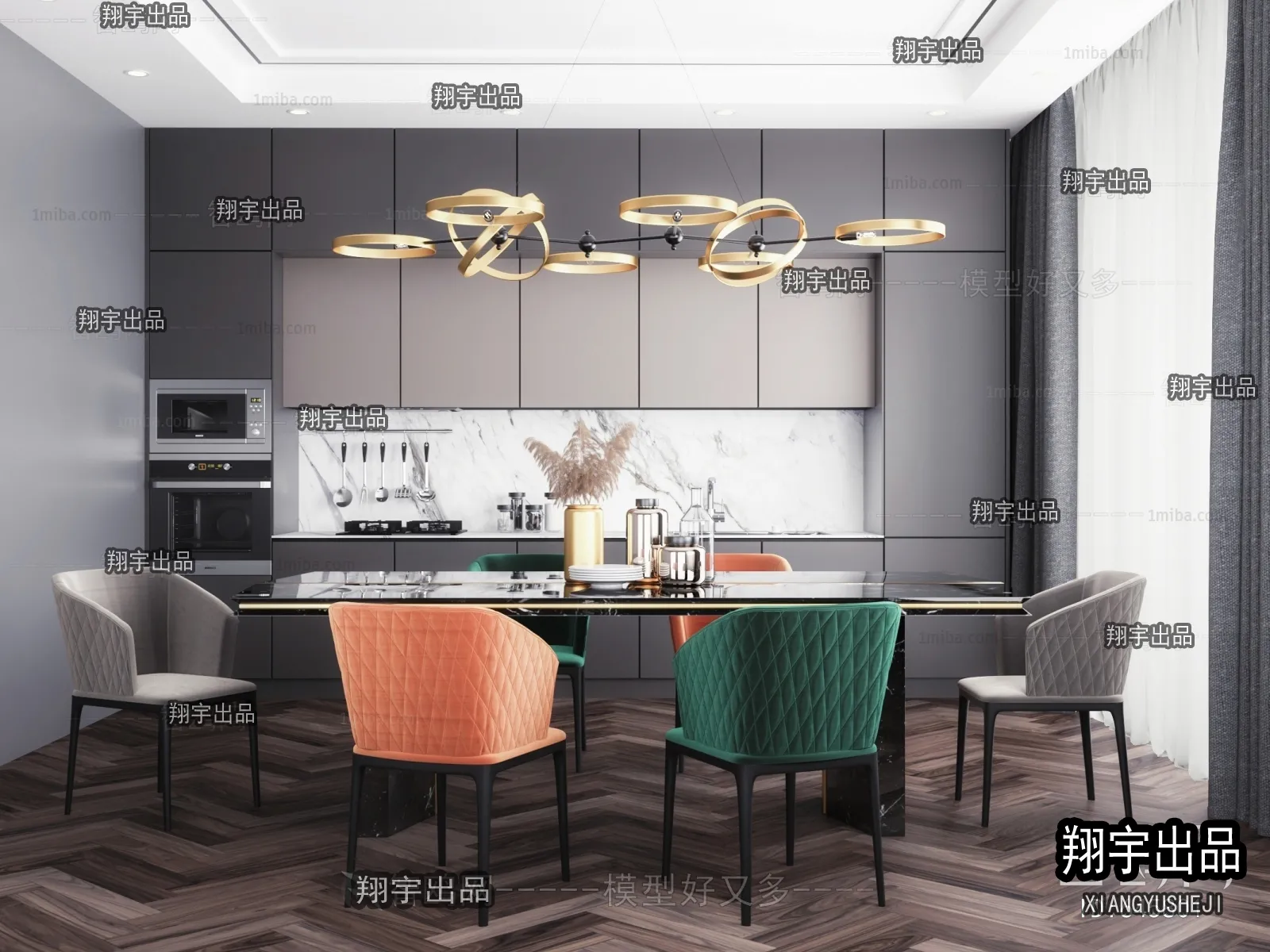 Kitchen 3D Interior Scene - 3D Models - 173