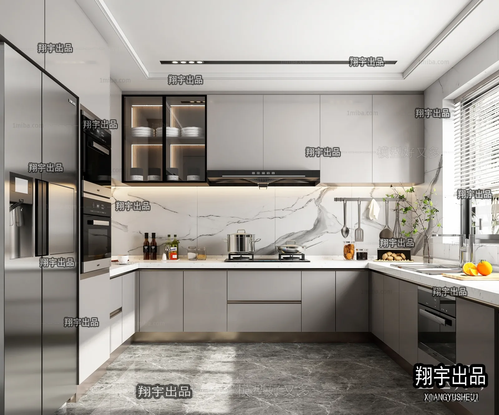 Kitchen 3D Interior Scene - 3D Models - 174