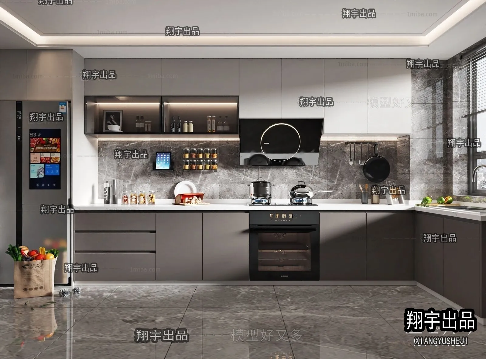 Kitchen 3D Interior Scene - 3D Models - 177