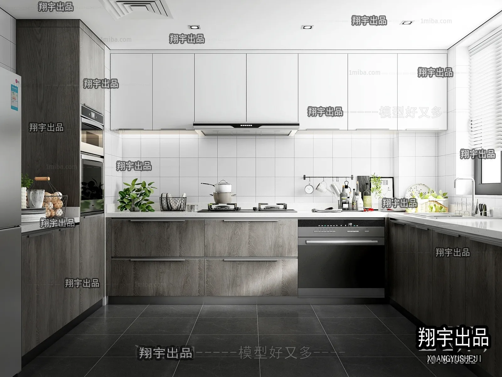 Kitchen 3D Interior Scene - 3D Models - 178