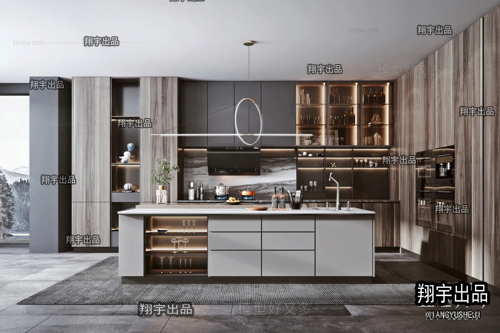 Kitchen 3D Interior Scene - 3D Models - 179