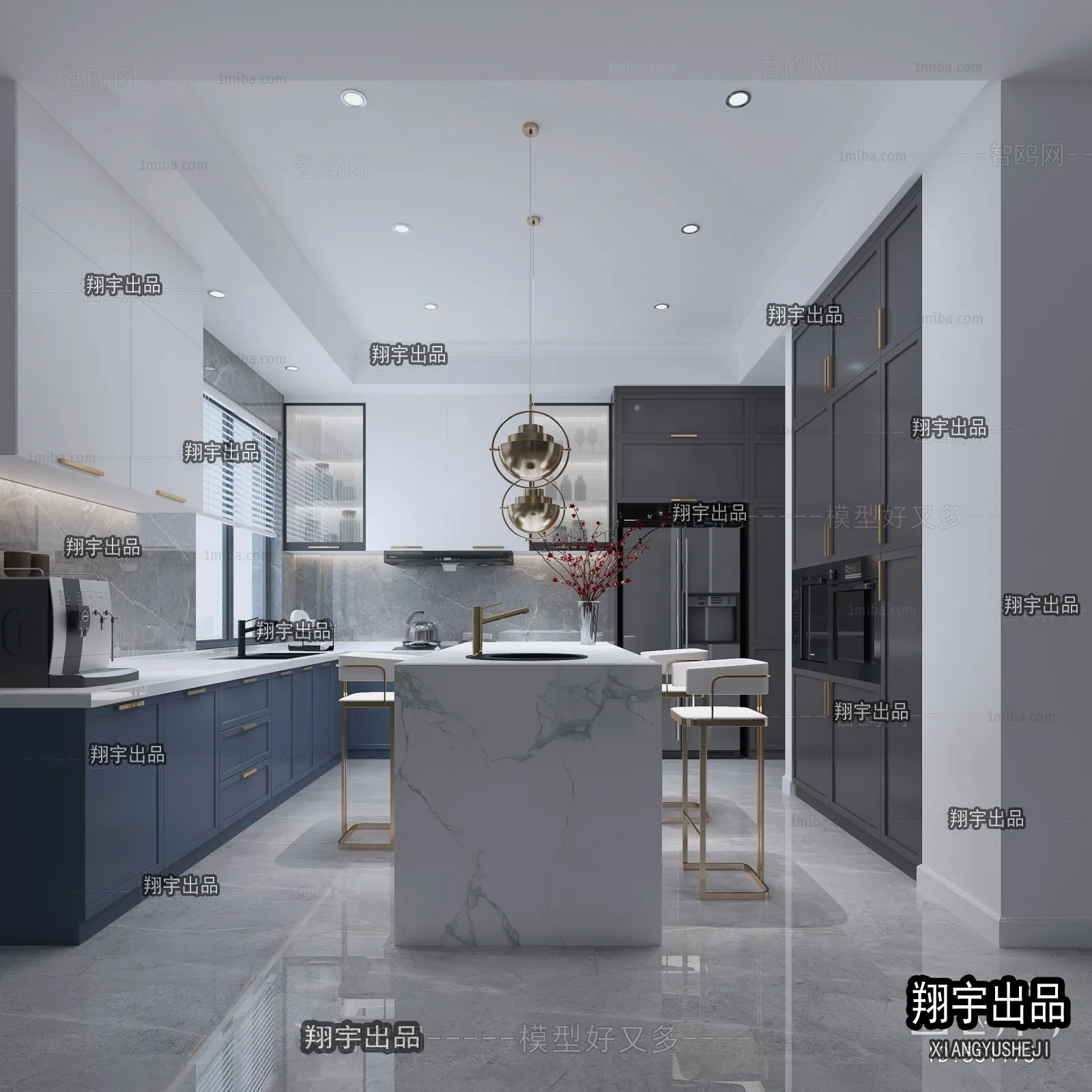 Kitchen 3D Interior Scene - 3D Models - 180