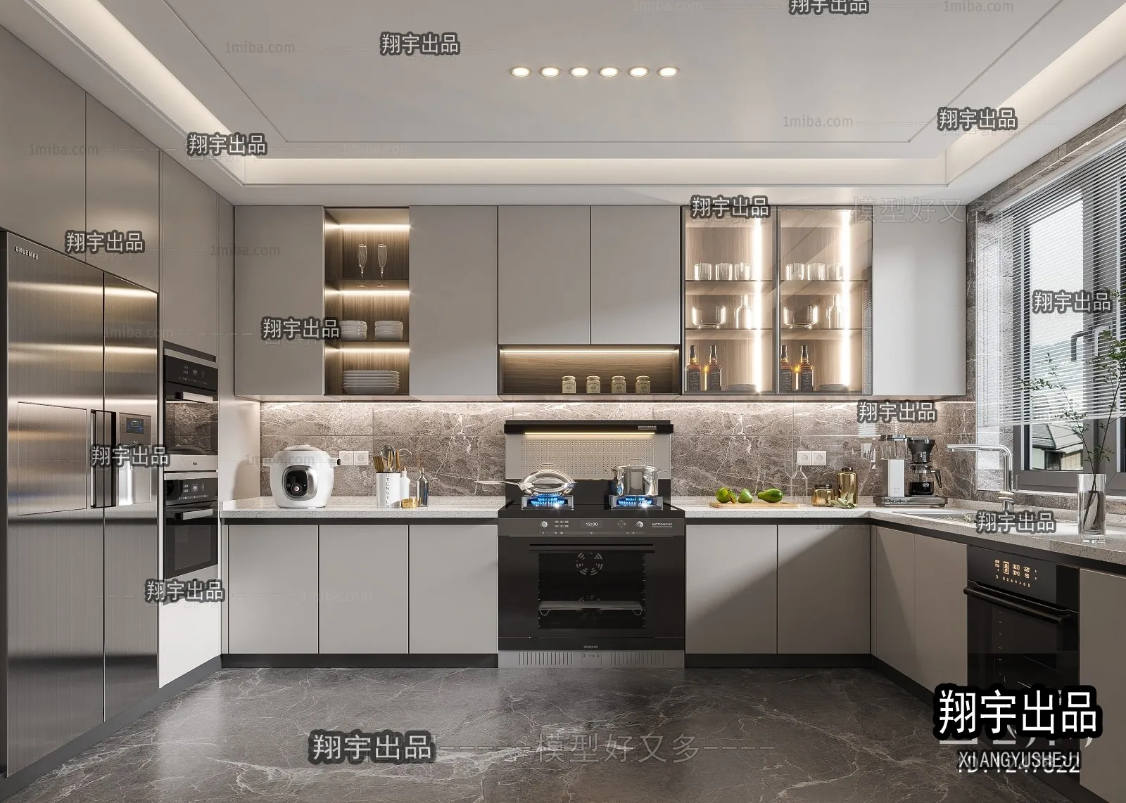 Kitchen 3D Interior Scene - 3D Models - 181
