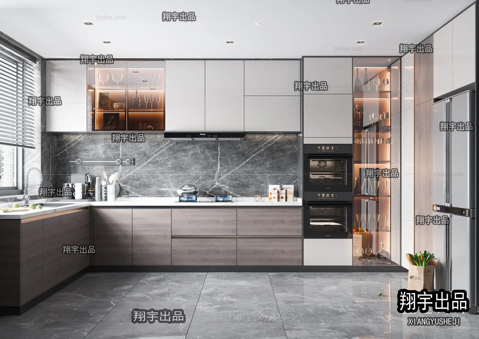 Kitchen 3D Interior Scene - 3D Models - 182