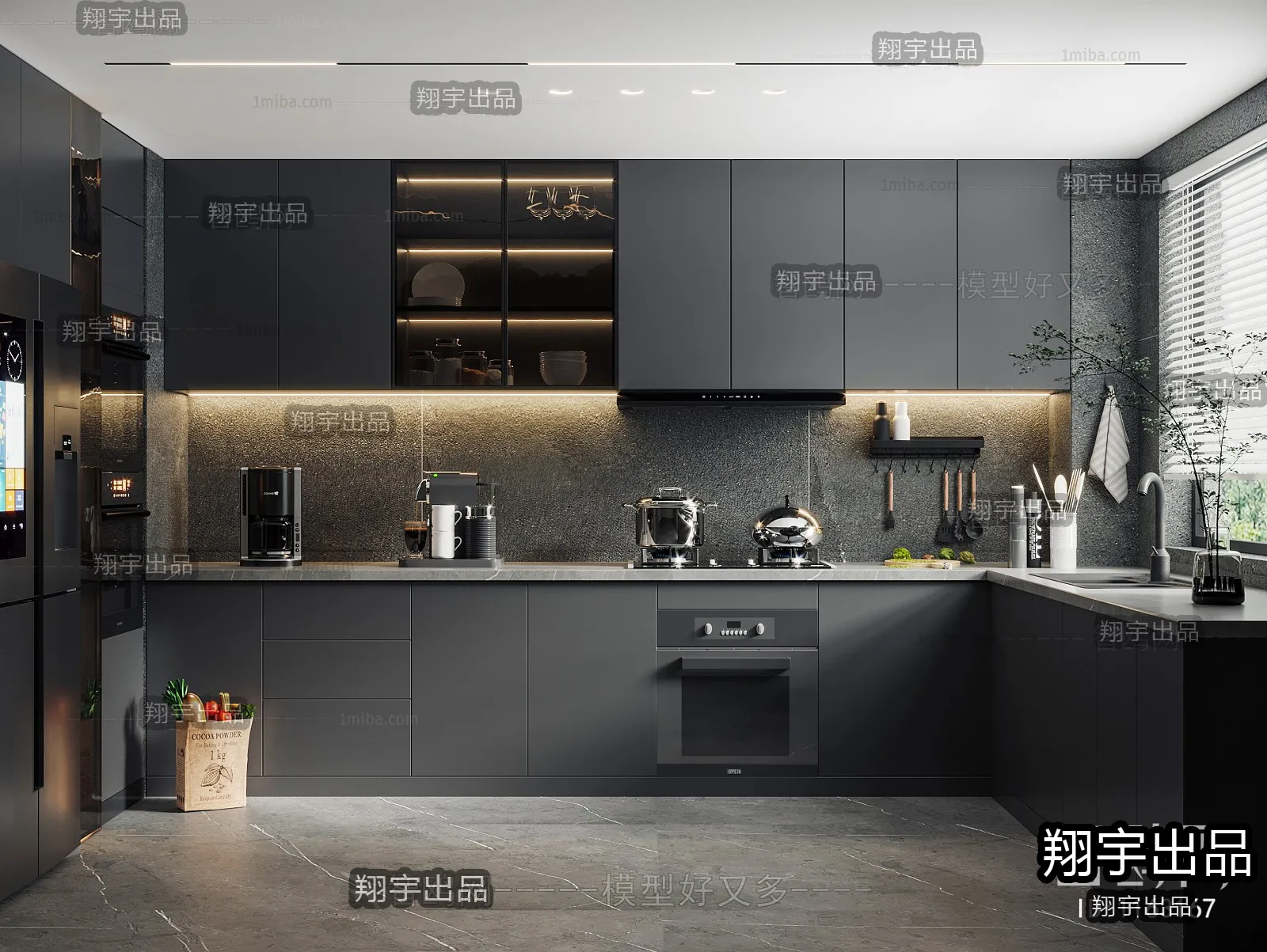 Kitchen 3D Interior Scene - 3D Models - 183