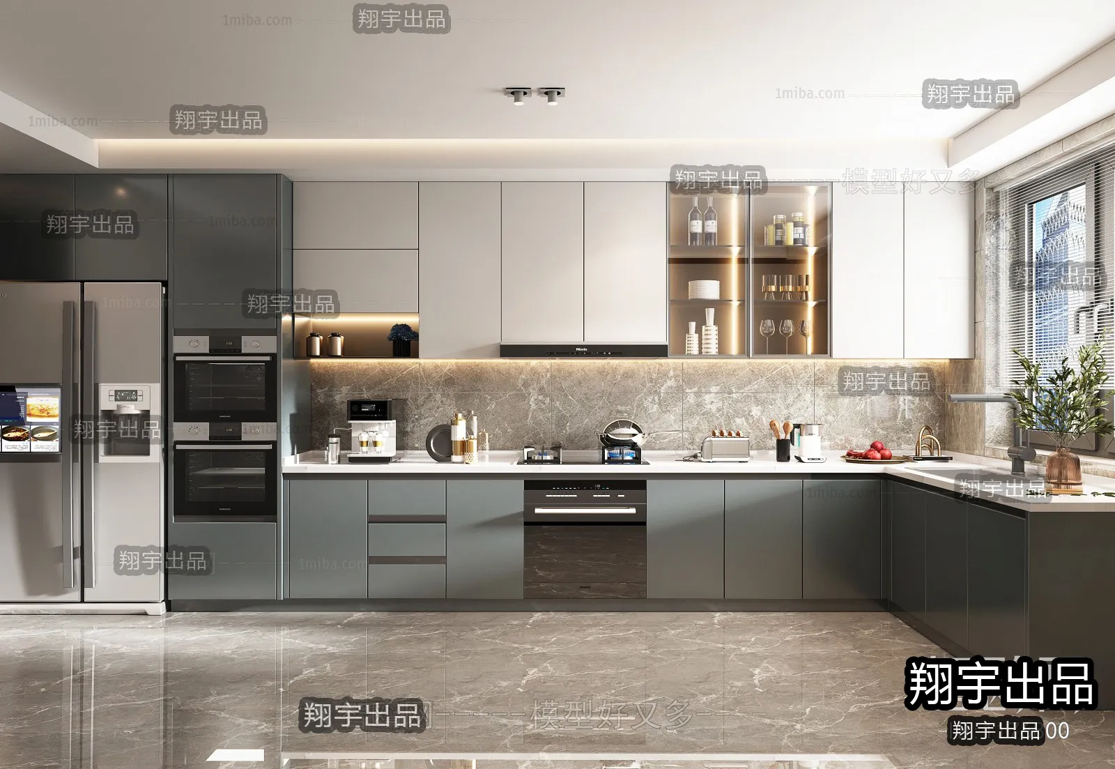Kitchen 3D Interior Scene - 3D Models - 187