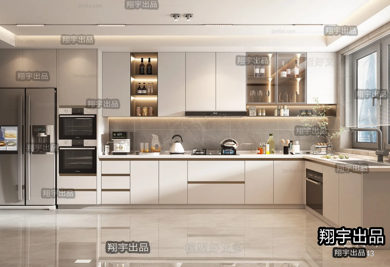 Kitchen 3D Interior Scene - 3D Models - 191