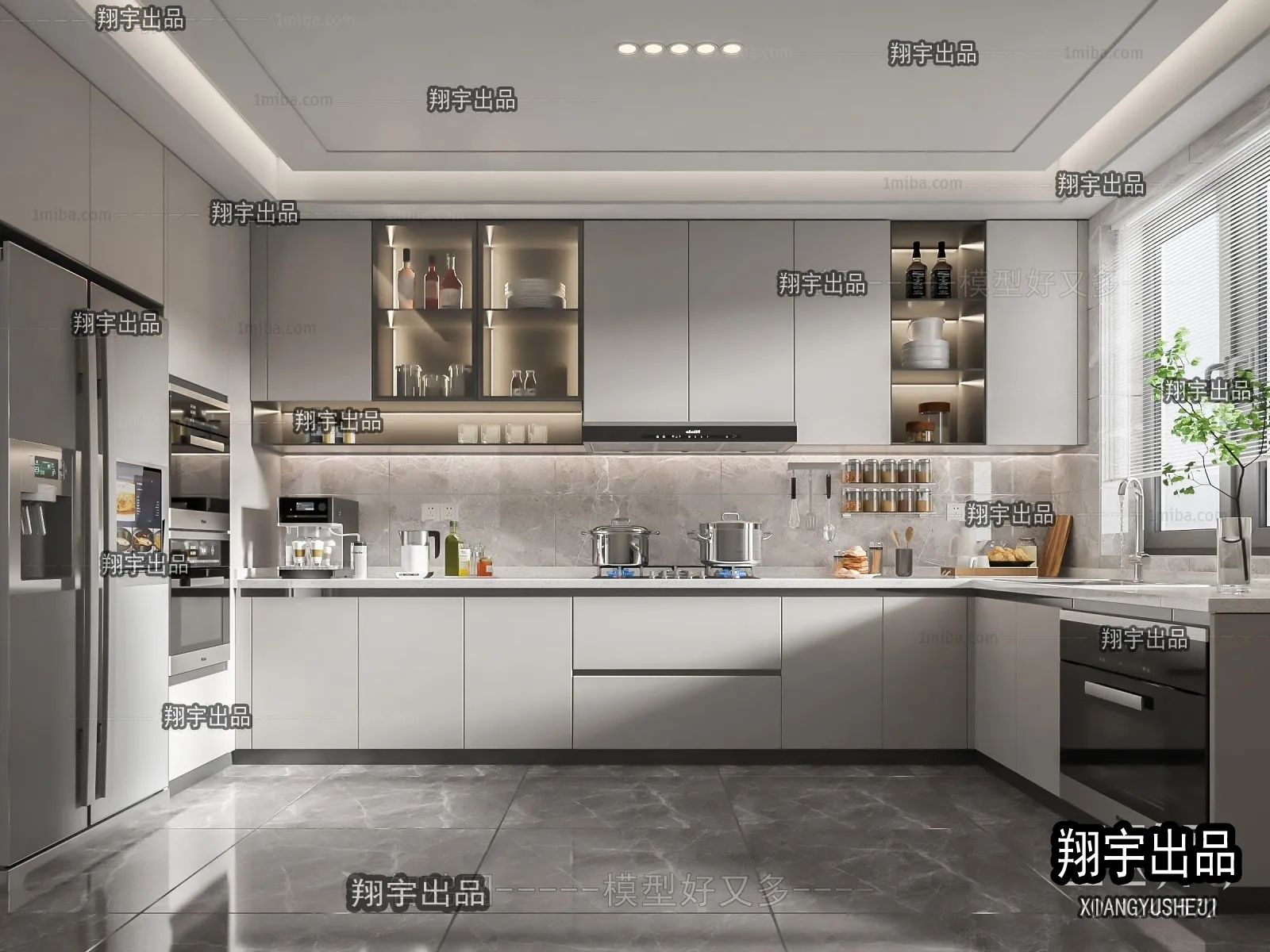 Kitchen 3D Interior Scene - 3D Models - 192