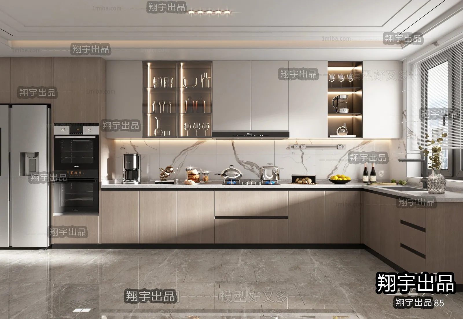 Kitchen 3D Interior Scene - 3D Models - 194