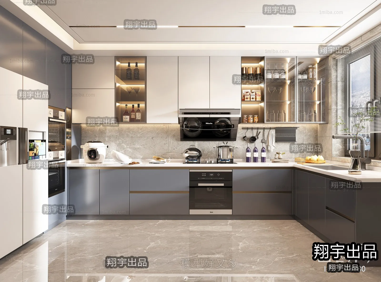 Kitchen 3D Interior Scene - 3D Models - 199