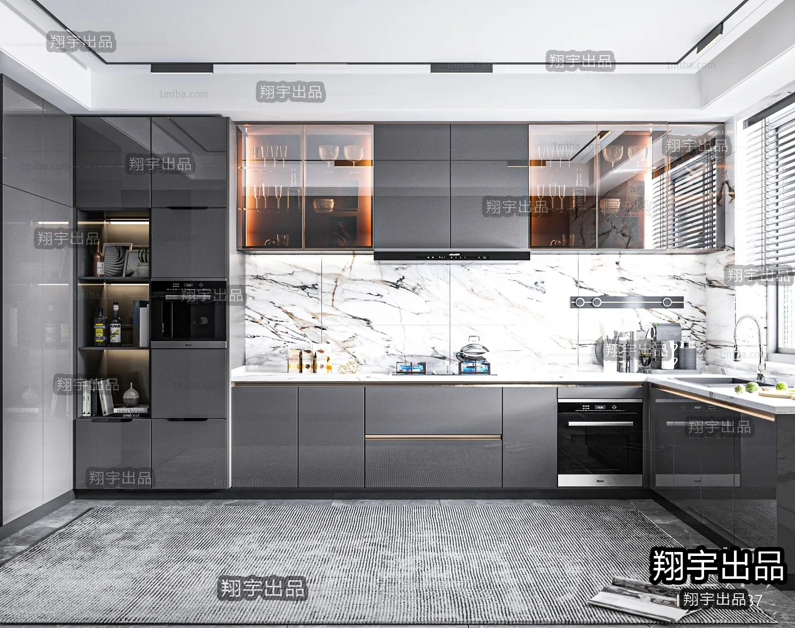 Kitchen 3D Interior Scene - 3D Models - 201