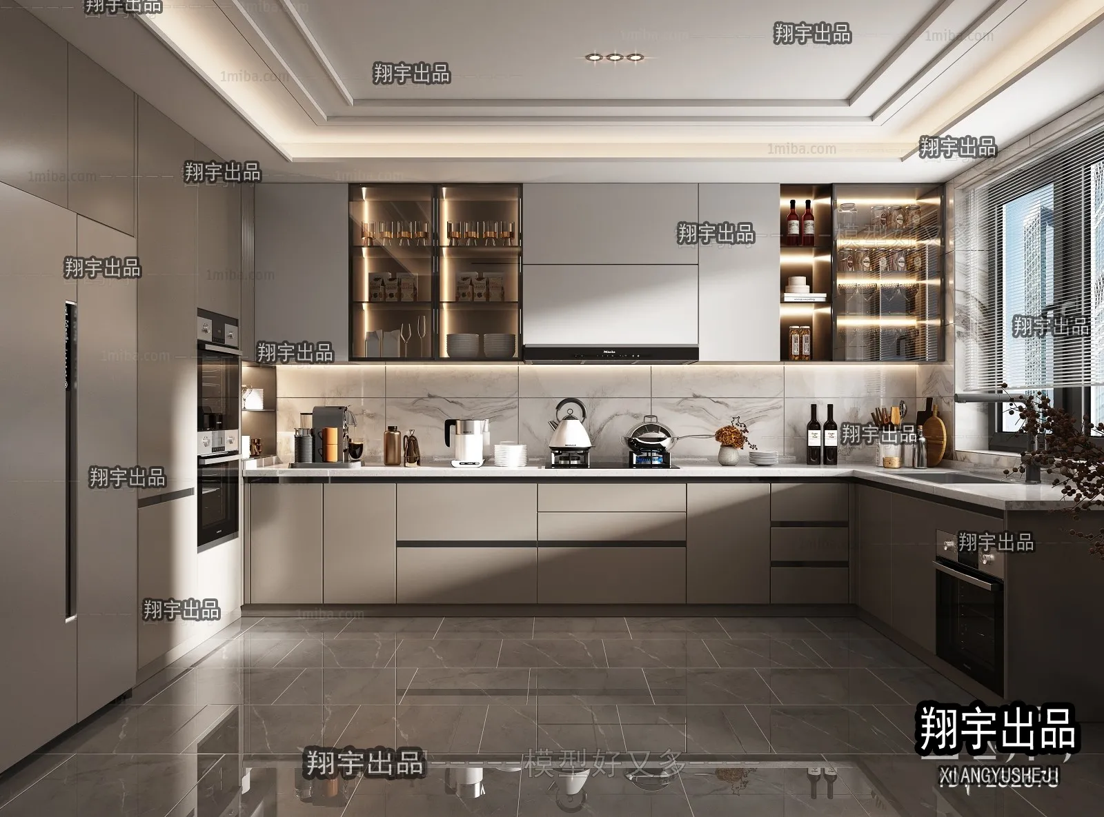 Kitchen 3D Interior Scene - 3D Models - 203