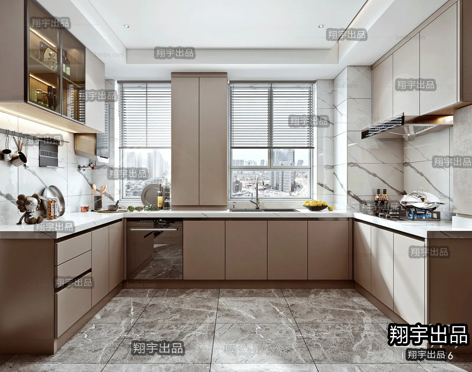 Kitchen 3D Interior Scene - 3D Models - 205