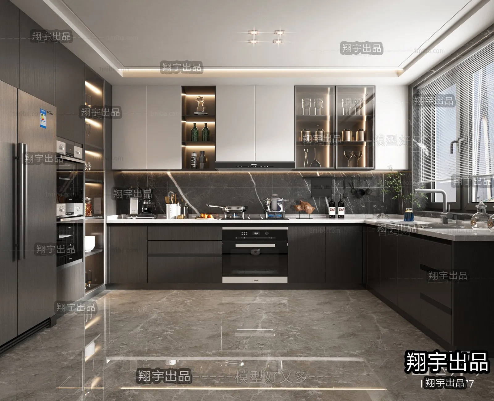 Kitchen 3D Interior Scene - 3D Models - 207