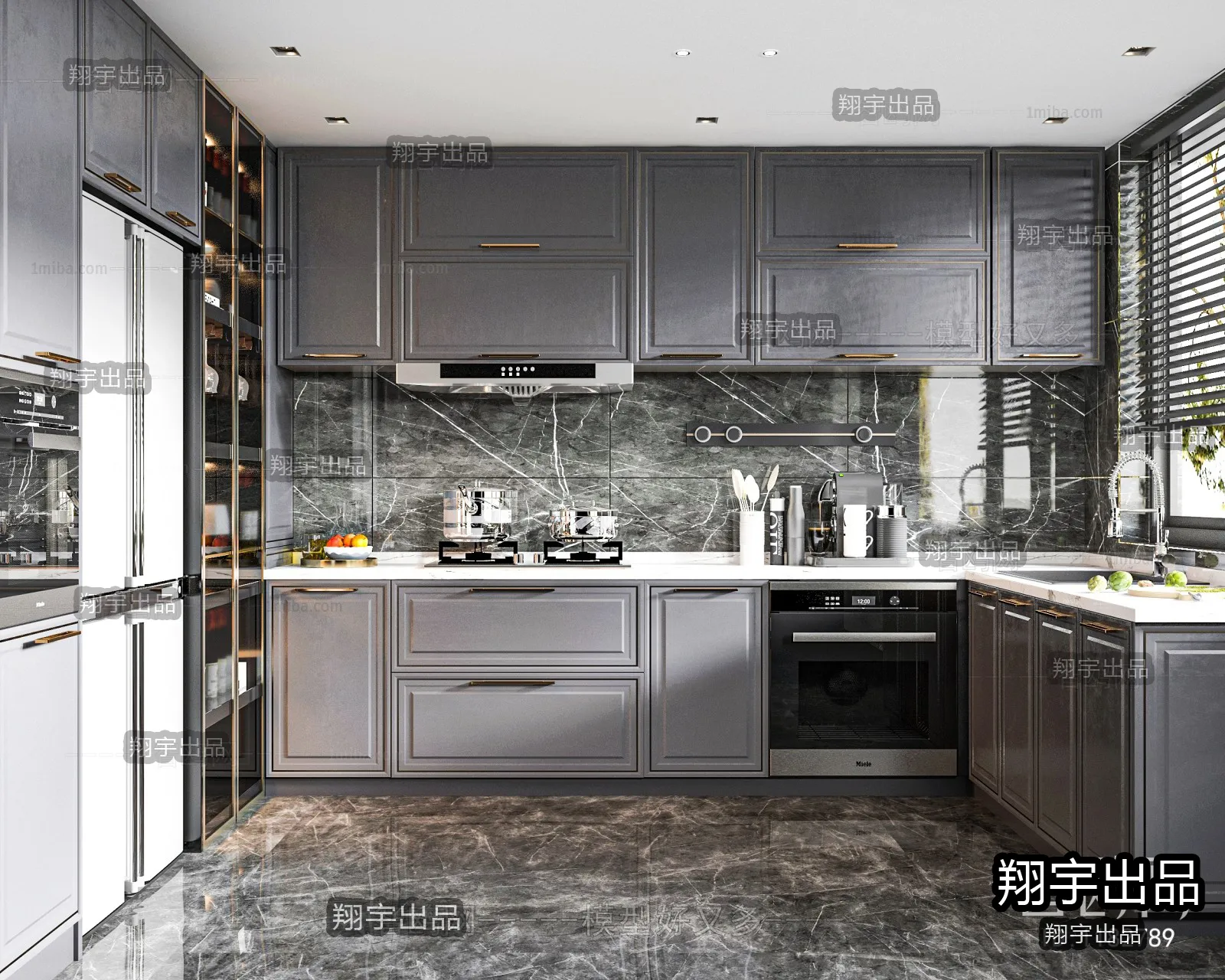 Kitchen 3D Interior Scene - 3D Models - 209