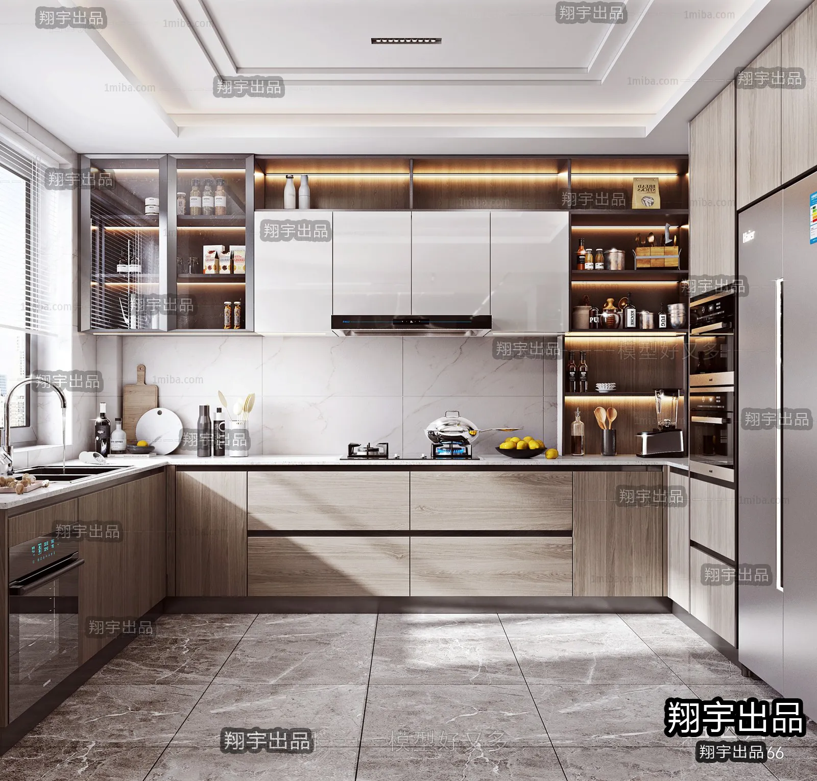 Kitchen 3D Interior Scene - 3D Models - 212
