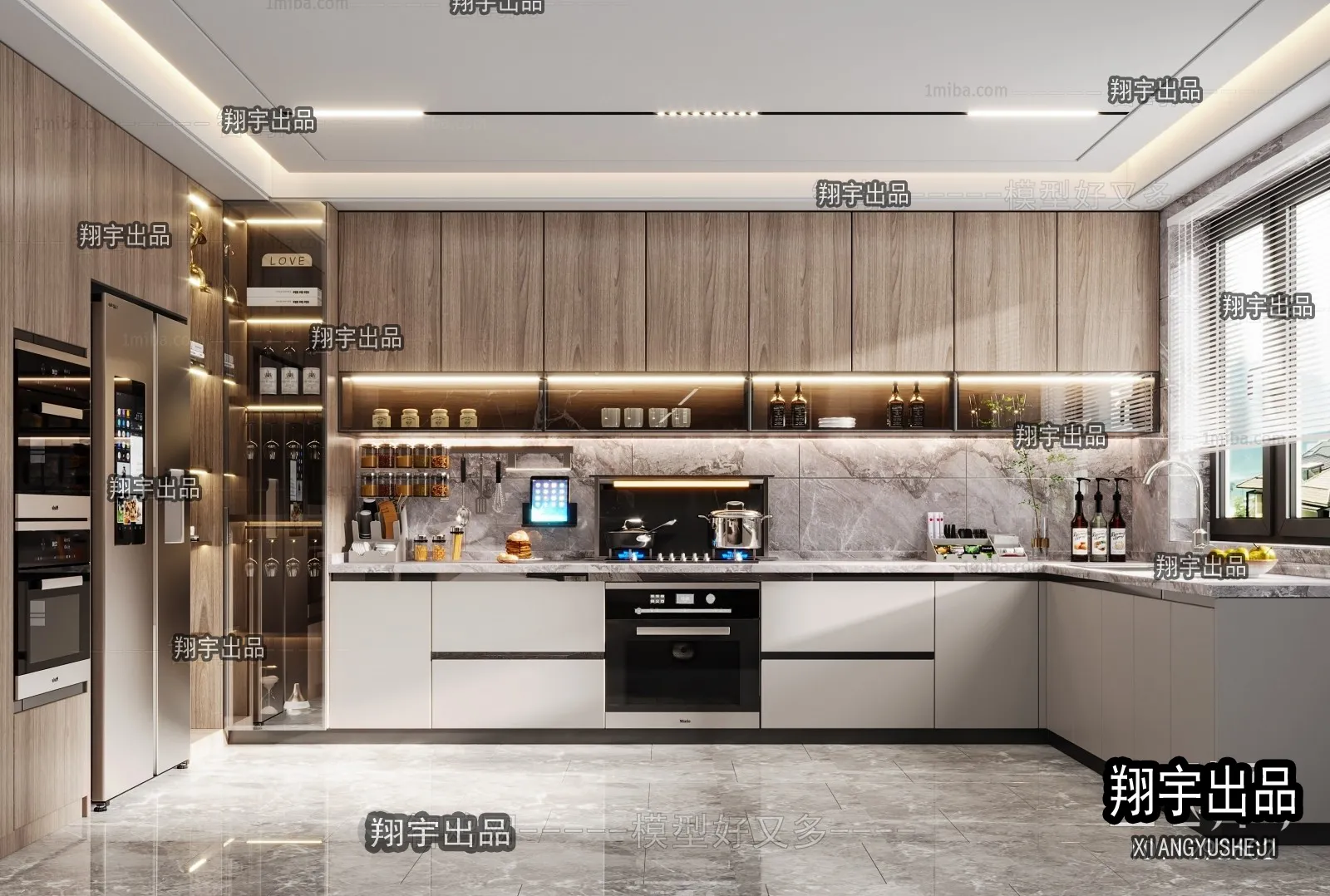 Kitchen 3D Interior Scene - 3D Models - 214