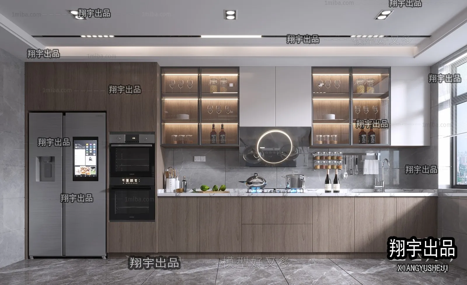 Kitchen 3D Interior Scene - 3D Models - 225