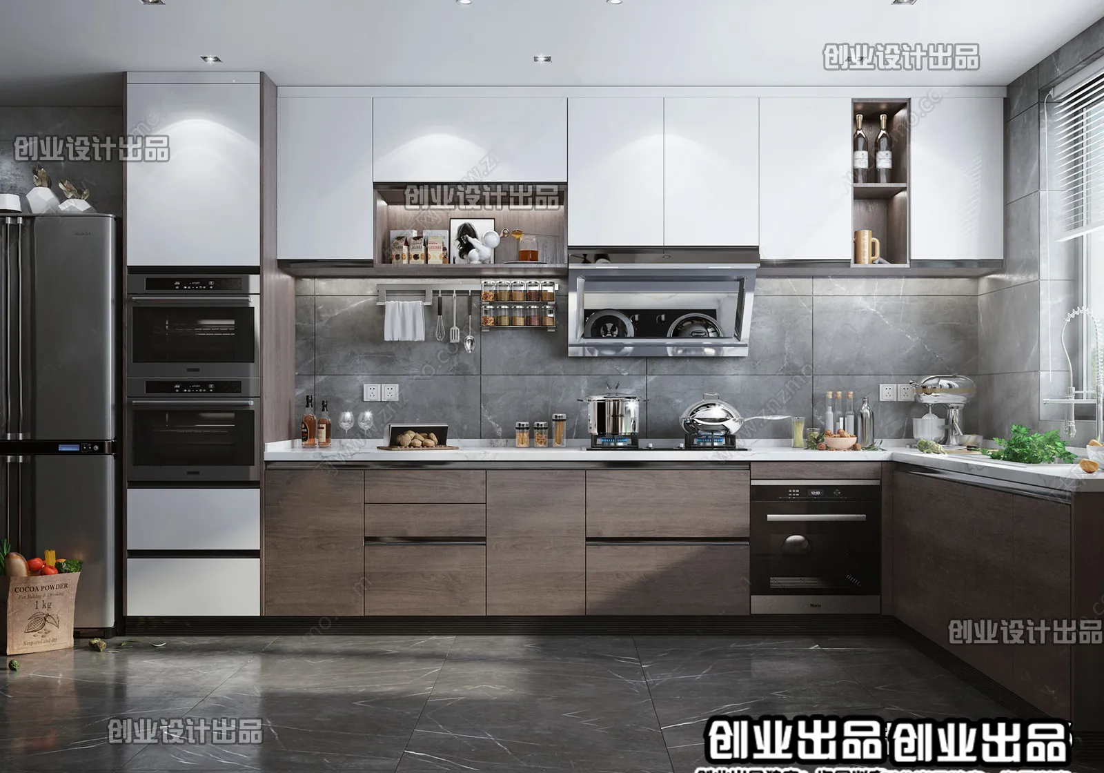 Kitchen 3D Interior Scene - 3D Models - 229